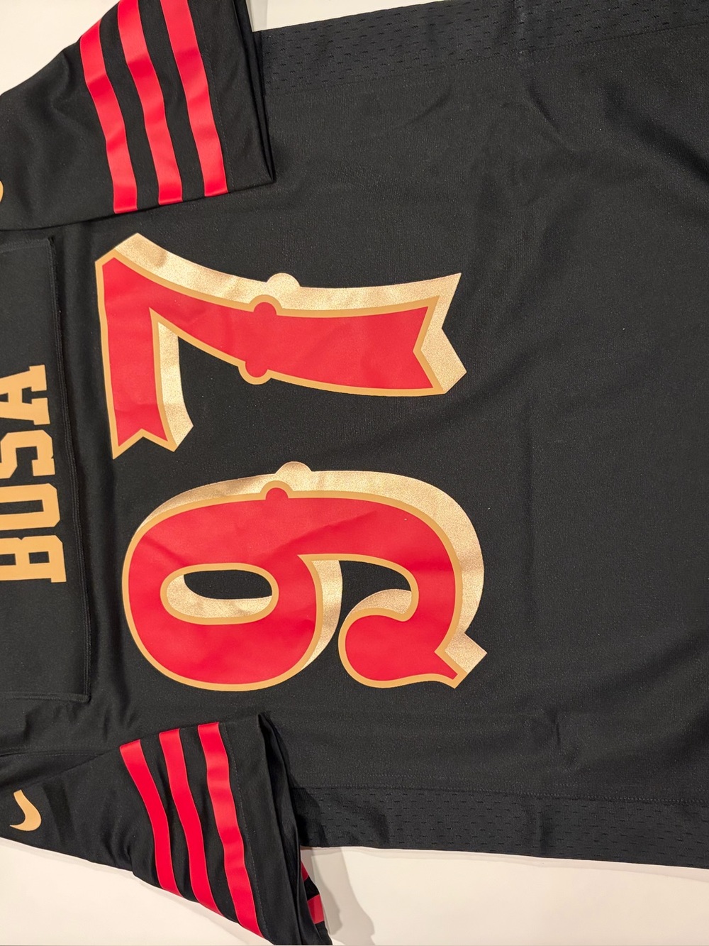 Nike Black Red and Gold Men’s Jersey